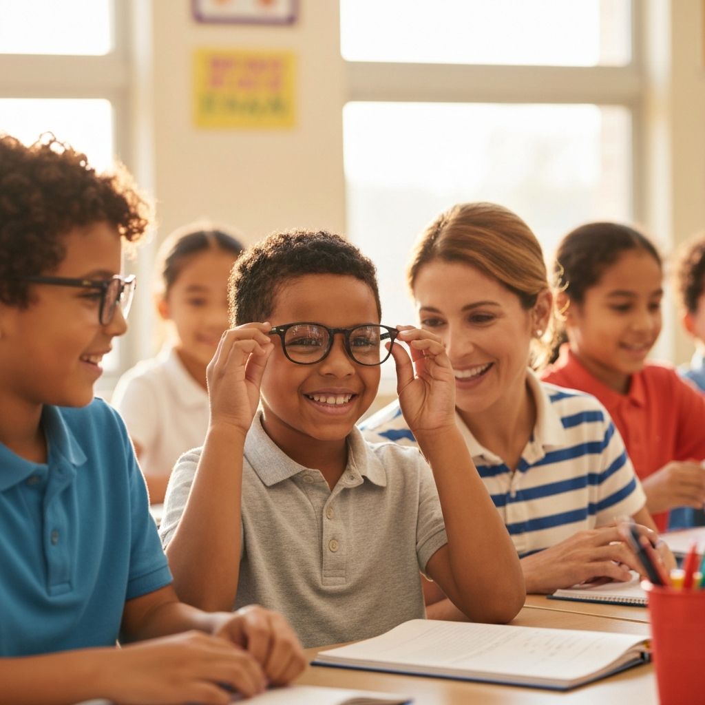 Entrega de lentes a estudiantes